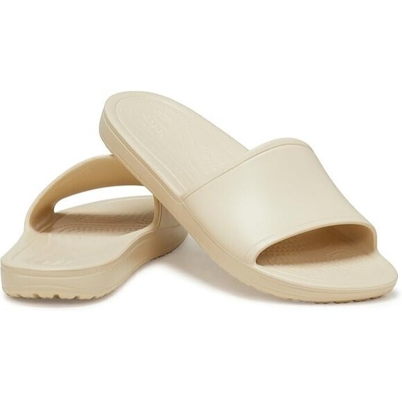 Crocs Kadee SlideBeige Iconic Comfort Sandals 210159-001 Women's Size 9 NWT - Picture 1 of 6